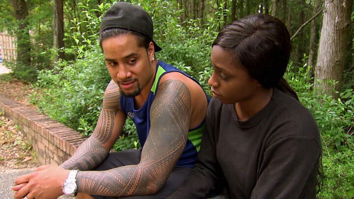 "Naomi and Jimmy Uso make up and save their family vacation: Total Divas:  September 8, 2015"